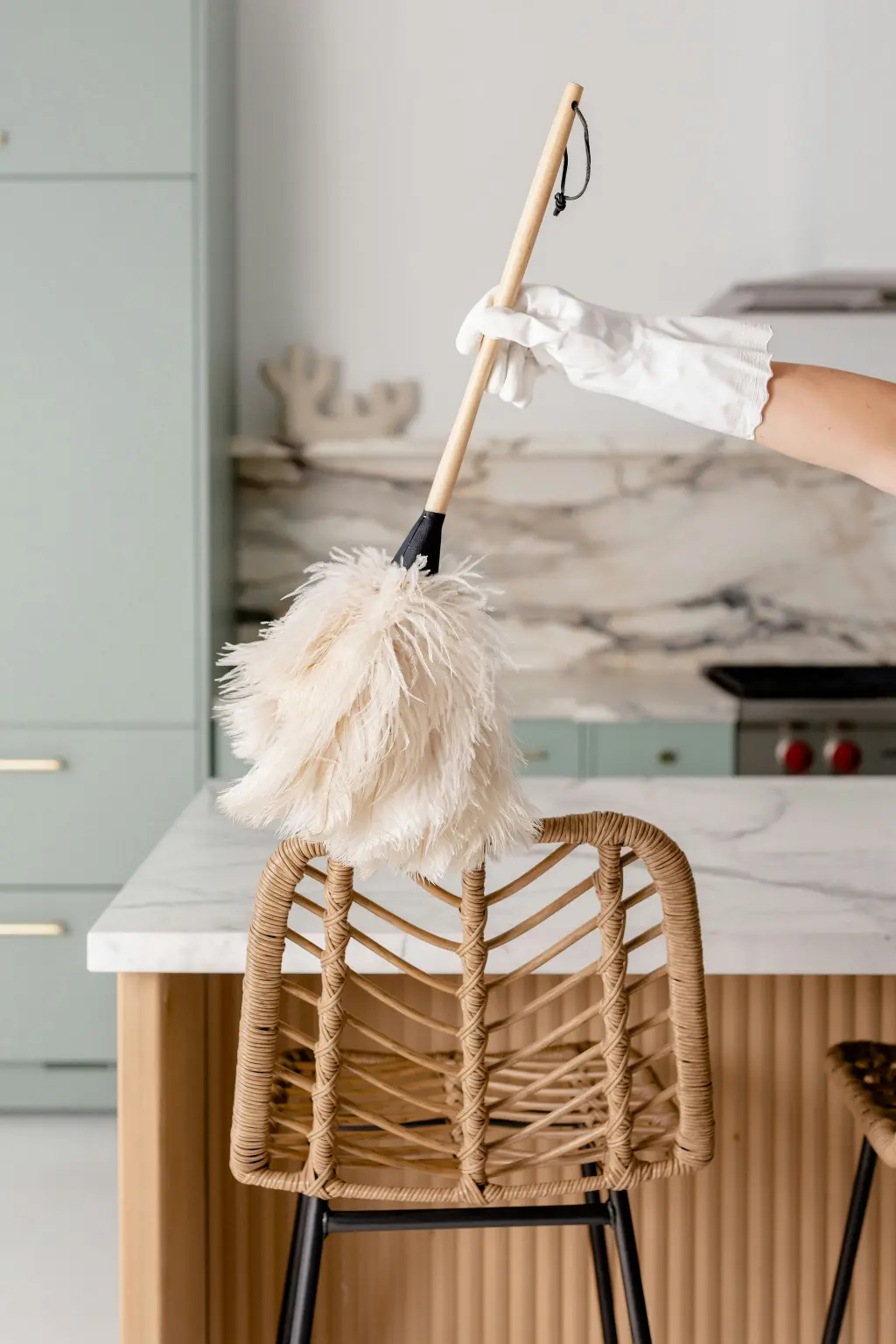 Cleaning services near me, professionally cleaned living room in Kent WA home